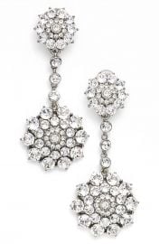 Oscar de la Renta   x27 Classic Jeweled  x27  Swarovski Crystal Drop Earrings   Nordstrom at Nordstrom